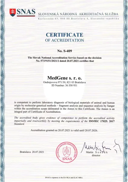 Certificate - accreditation